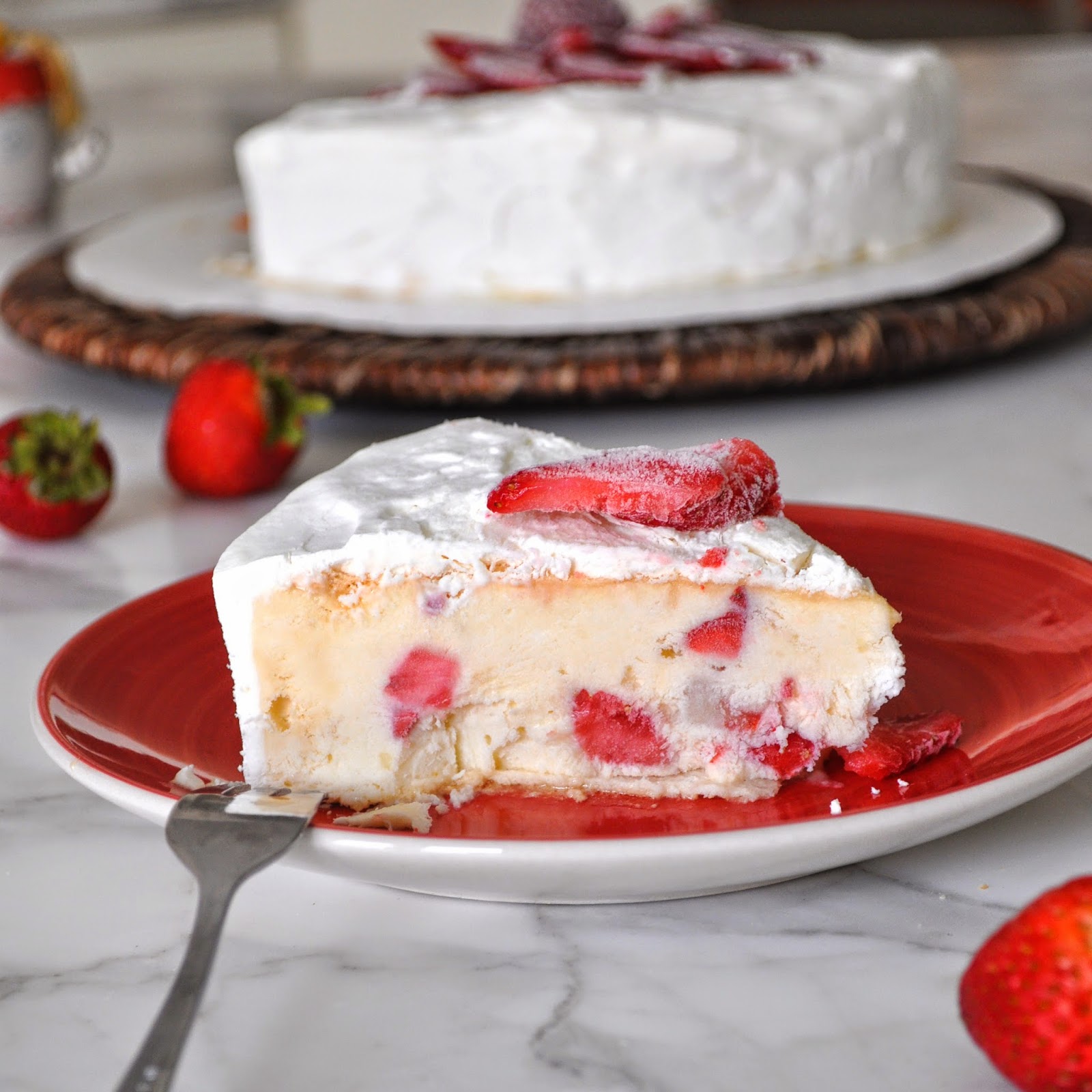 Cooking with Manuela Meringue Cake with Fresh Strawberries