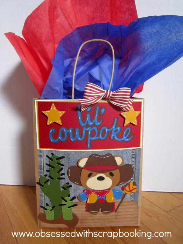 Obsessed with Scrapbooking How to Make A Cowboy Birthday Gift Bag!