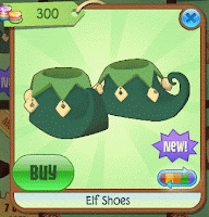 A GIF that shows the Elf Shoes on Animal Jam