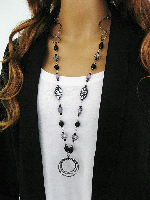 Black beads neck chain Clearance