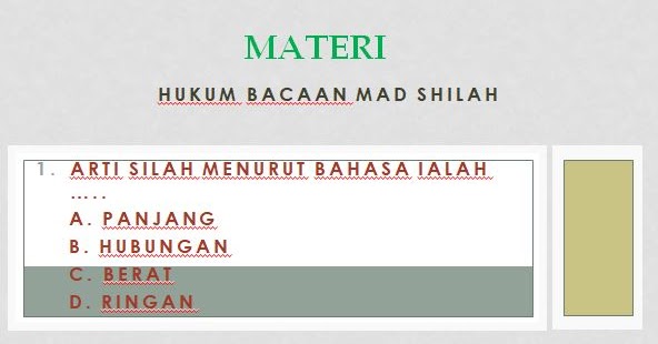 Hukum Bacaan Mad Shilah Qurdis Kelas 9 Al Qur An Hadist