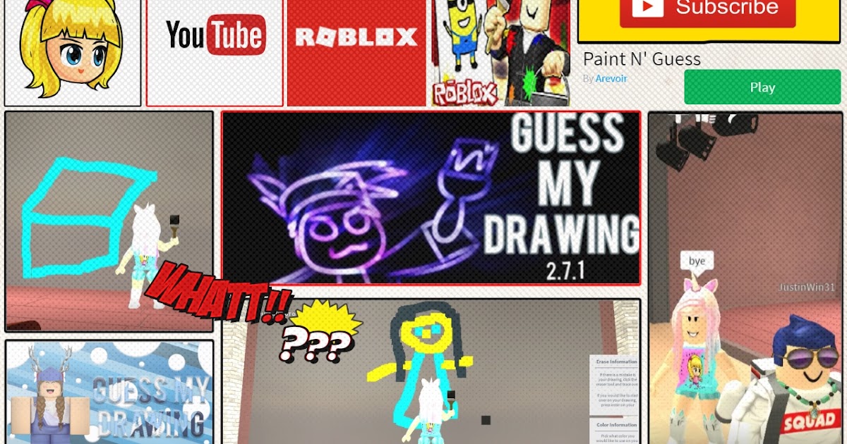 Chloe Tuber: Roblox Paint N' Guess - playing paint and guess, have to guess drawings and if guess it right, you get to be the next person to draw,
