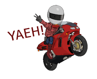 LINE Creators' Stickers - YAEH ! rider Example with GIF Animation