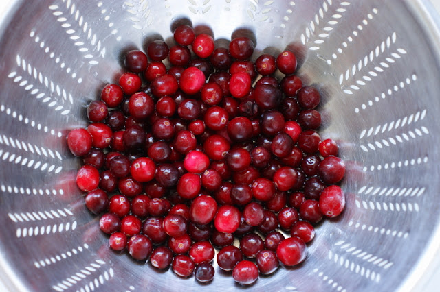 Fresh Cranberries in Colander Image
