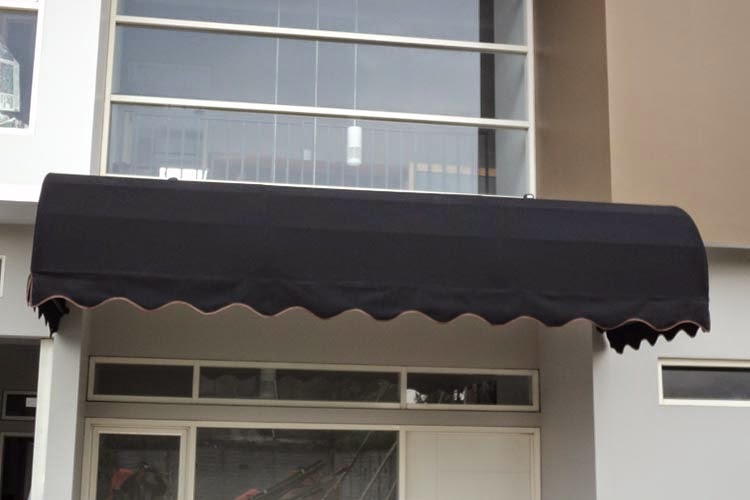 Awning bahan kain, kanopi atap umbrella Jasa canopy kain & Tenda