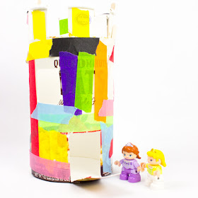 oatmeal container castles- easy recycled kids project