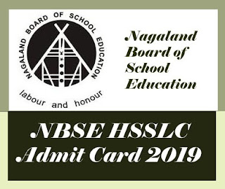 Nagaland HSSLC Admit card 2019, Nagaland 12th Admit card 2019, Nagaland HSSLC Hall ticket 2019