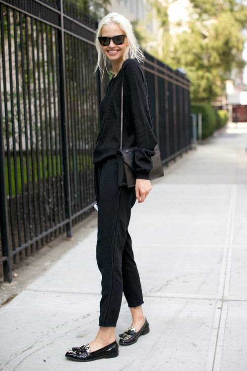 Street Style Inspiration | fashion trends Casual chic in black skinny ...