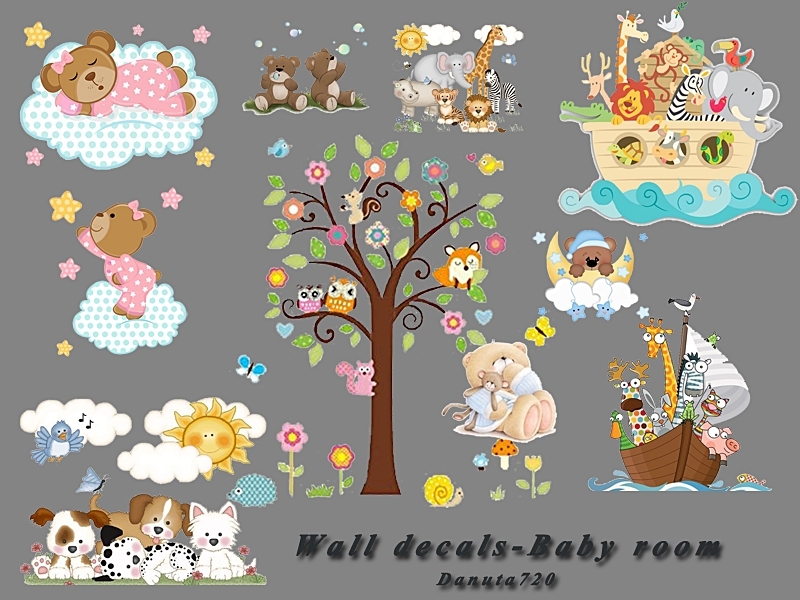 Sims 4 CC's The Best Baby Room Wall Decals by Danuta720