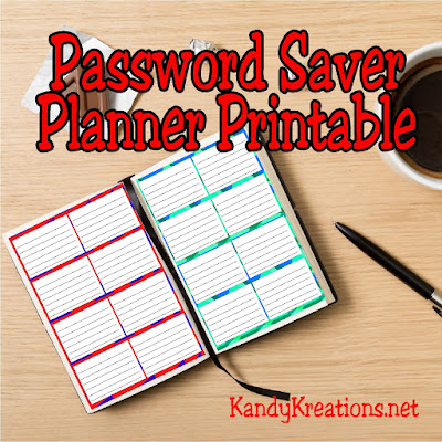 Stay organized this summer while on vacation with a printable password saver for your planner. Keep all your usernames and passwords with you so you can pay bills and solver problems while away from home.