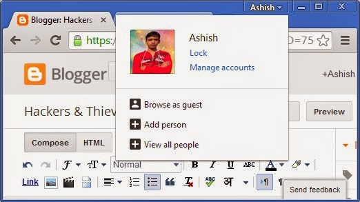 Enable Secret Profile Manager in Google Chrome