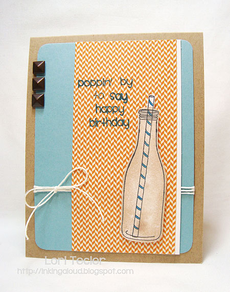 Poppin' by to Say Happy Birthday-designed by Lori Tecler-Inking Aloud-stamps from Fresh Squeezed Stamps