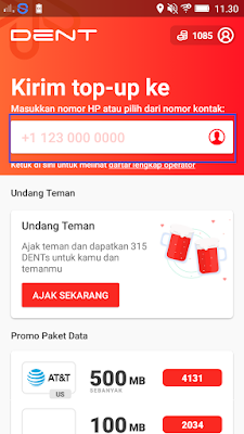 cara menukarkan dengan pulsa gratis dari aplikasi dent android