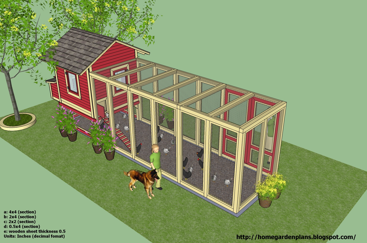 garden plans: L102 - Chicken Coop Plans Construction - Chicken Coop 