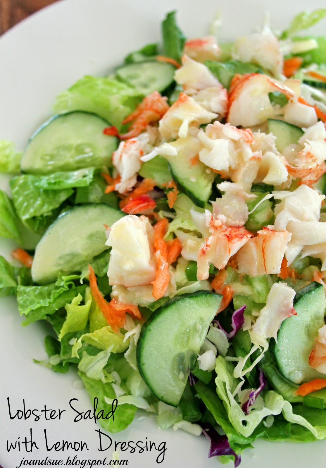 Jo and Sue Lobster Salad With Lemon Dressing