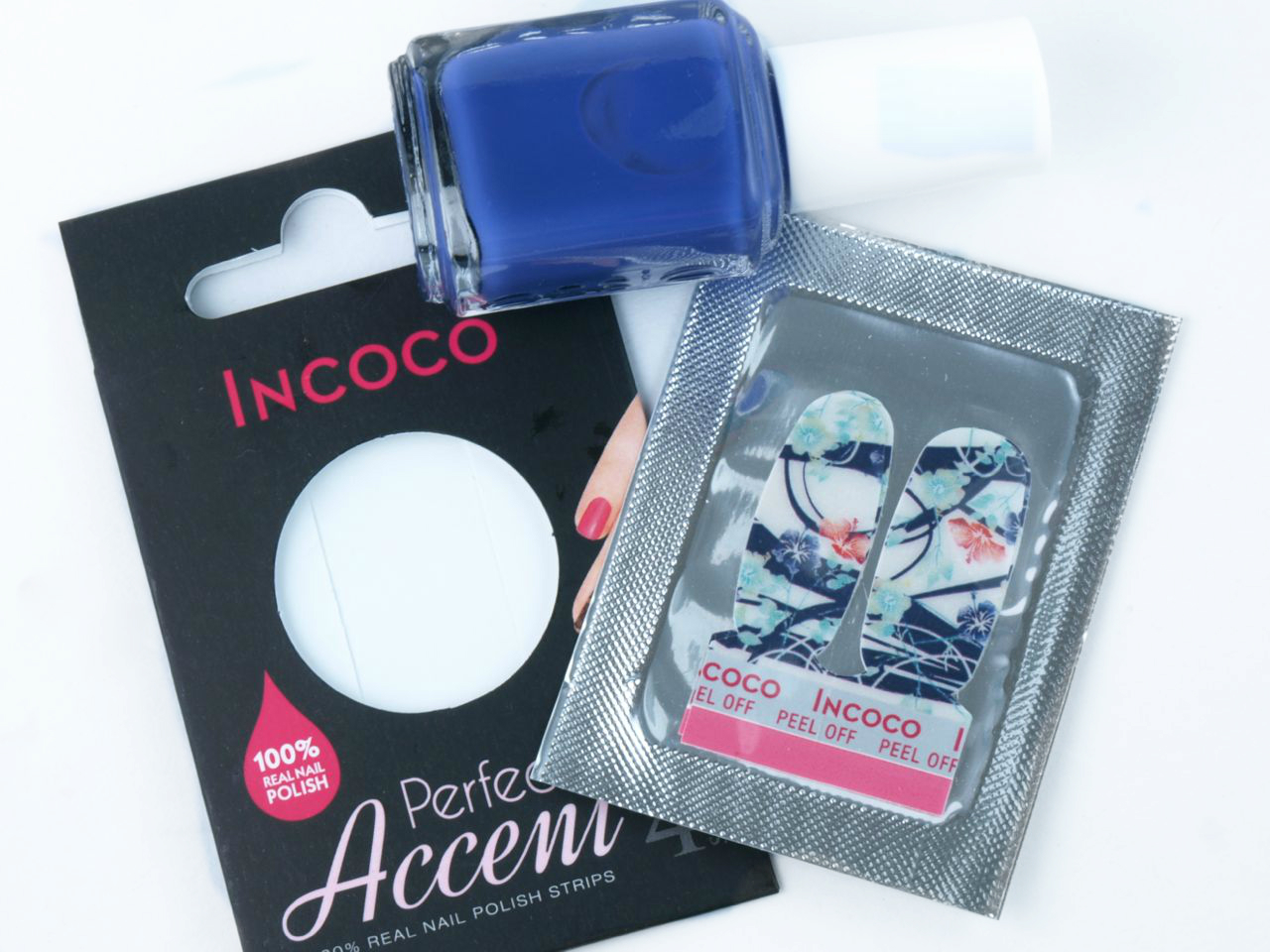 Incoco Perfect Accent Real Nail Polish Strips in "In Paradise": Review and Swatches