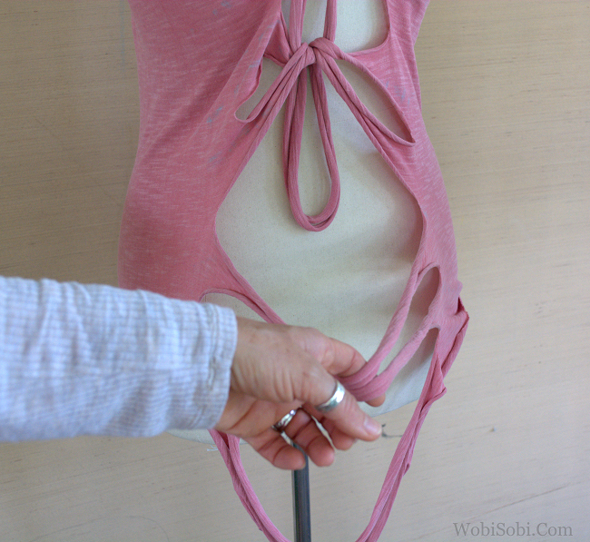 WobiSobi Criss Crossed, Ladder Back Tee DIY.