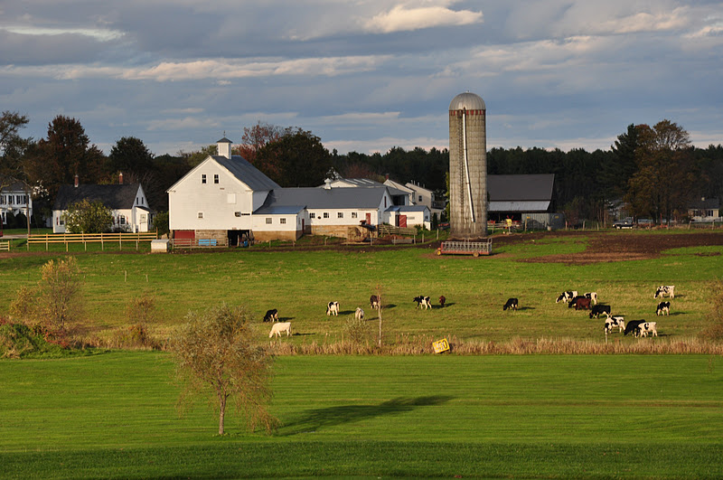 Mary Byrom Dramatic Skies over Maine Farms