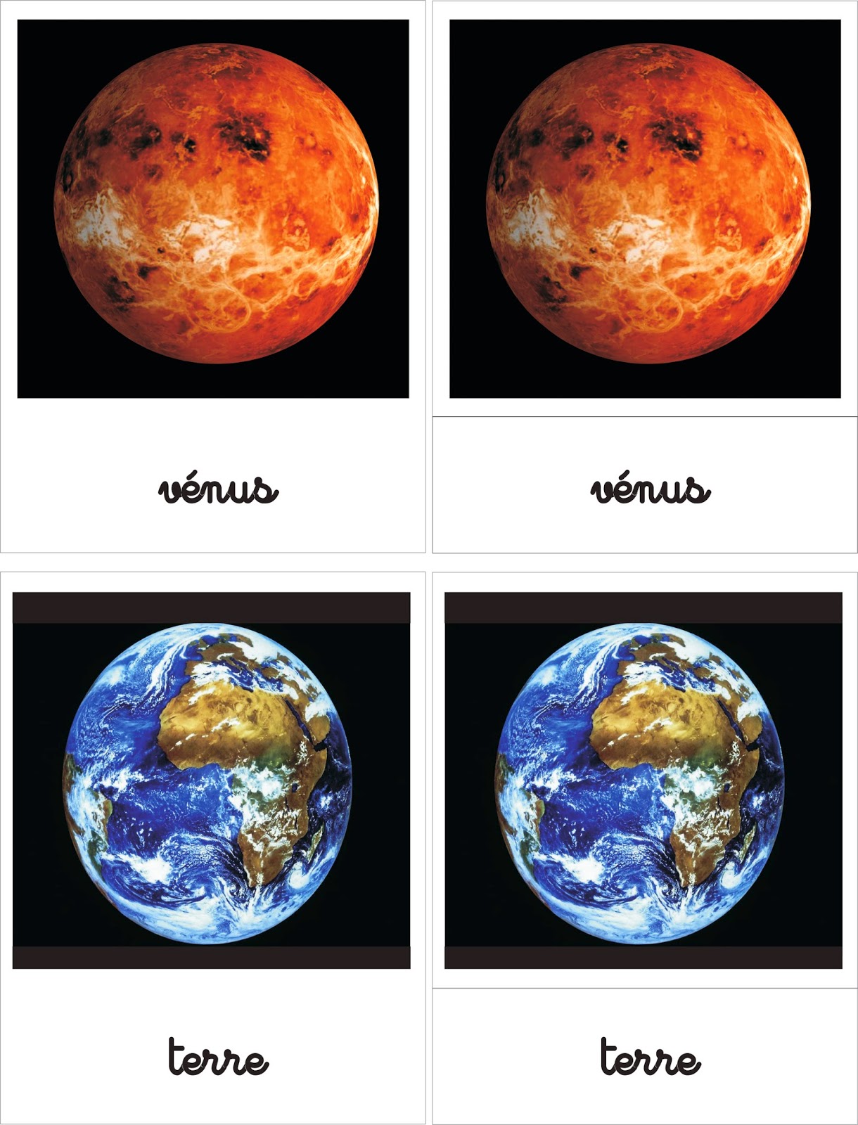 ma petite fabrique montessori Cartes de nomenclature