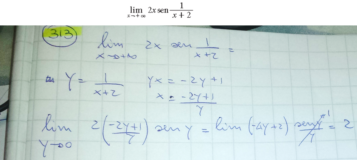 Limite di x che tende a