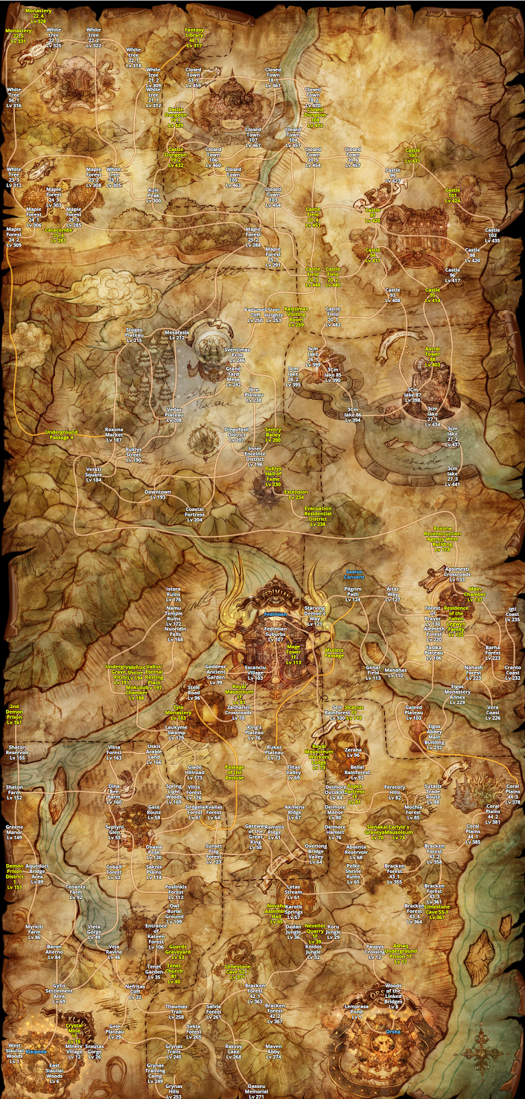 Tree of Savior Map