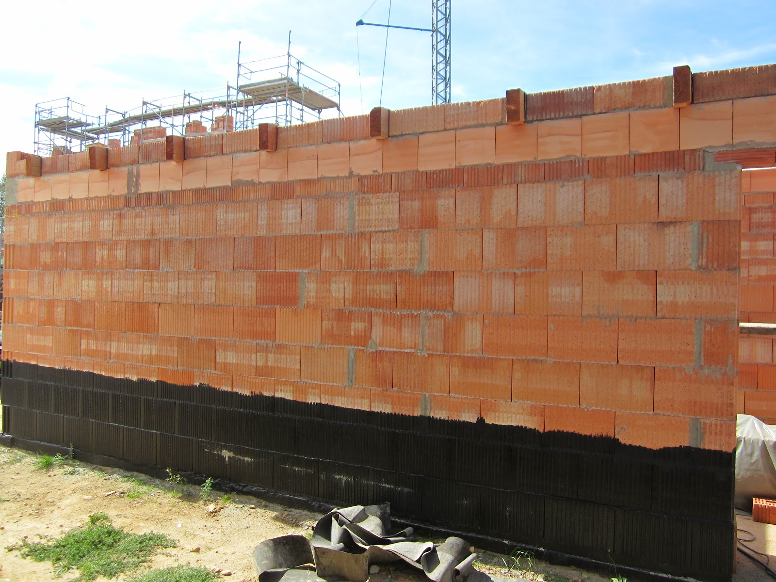 Unser Hausbau Garage in Eigenleistung Mauern der Attika