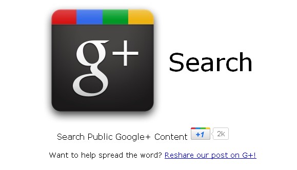 Gplussearch: Un moteur de recherche google+?