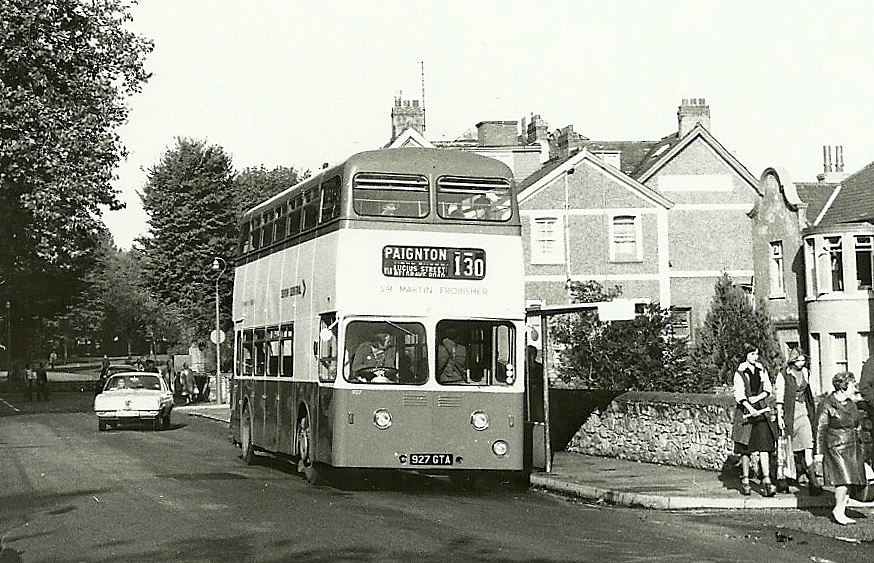 The traveler's drawer EXETER (England). Devon General bus Atlantean