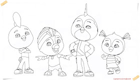 Coloring Page: Top Wing New Series Cartoon coloring page