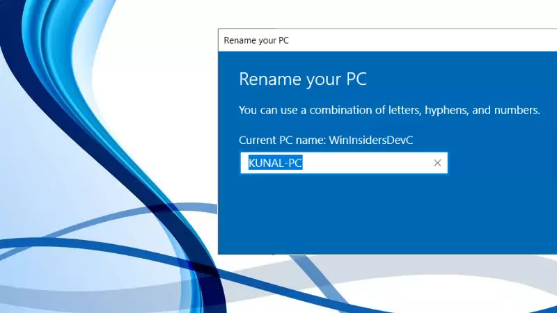 How to rename your Windows 10 PC?