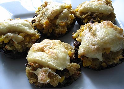 Portobello Mushrooms Stuffed with Quinoa