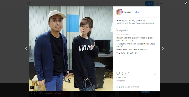Foto Thalasya dengan Raditya Dika Foto Thalasya dengan Raditya Dika