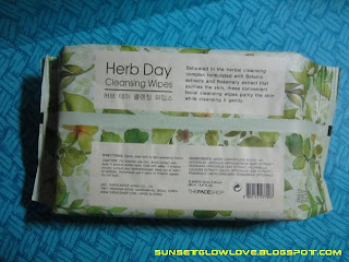 The Face Shop Herb Day Cleansing Wipes description and ingredients