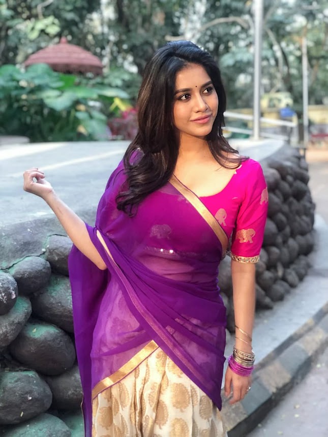 Nabha Natesh in Half Saree stills