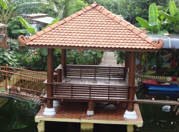 18+ Rumah Bambu Di Atas Kolam Background