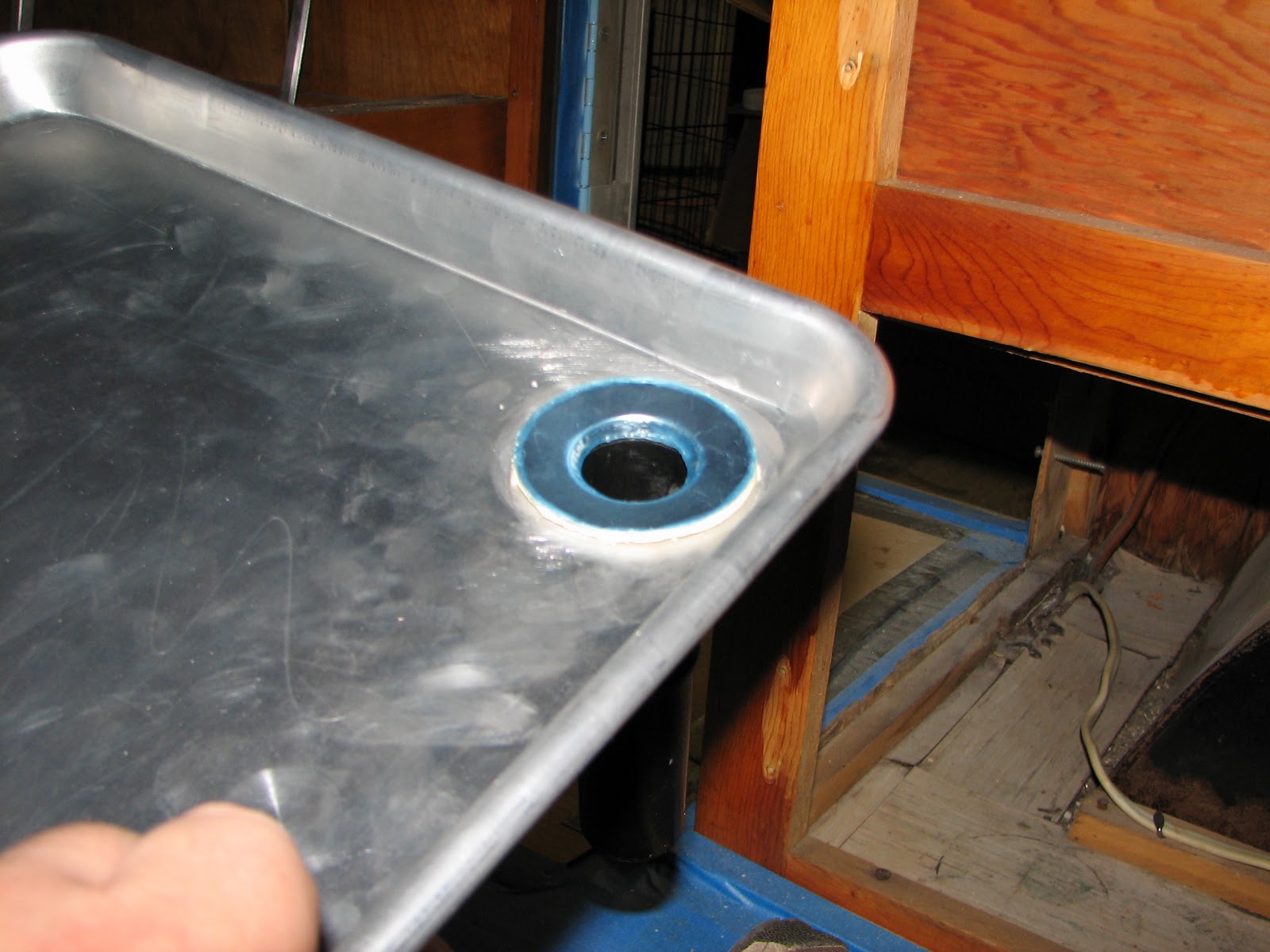 sweet home shasta Installing a/c installing the drain pan and