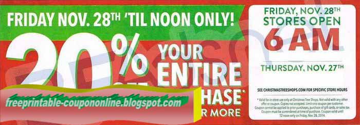 Printable coupons 2019: christmas tree shops coupons Printable Coupons 2019: Christmas Tree Shops Coupons