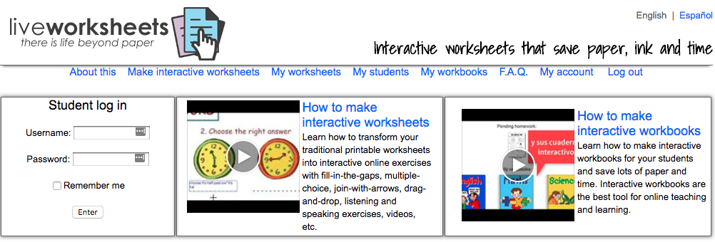 Interactive Worksheets