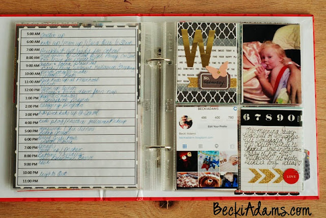 A Week in the Life Album by Becki Adams @jbckadams #scrapbooking #memorykeeping #scrapbook #Weekinthelife