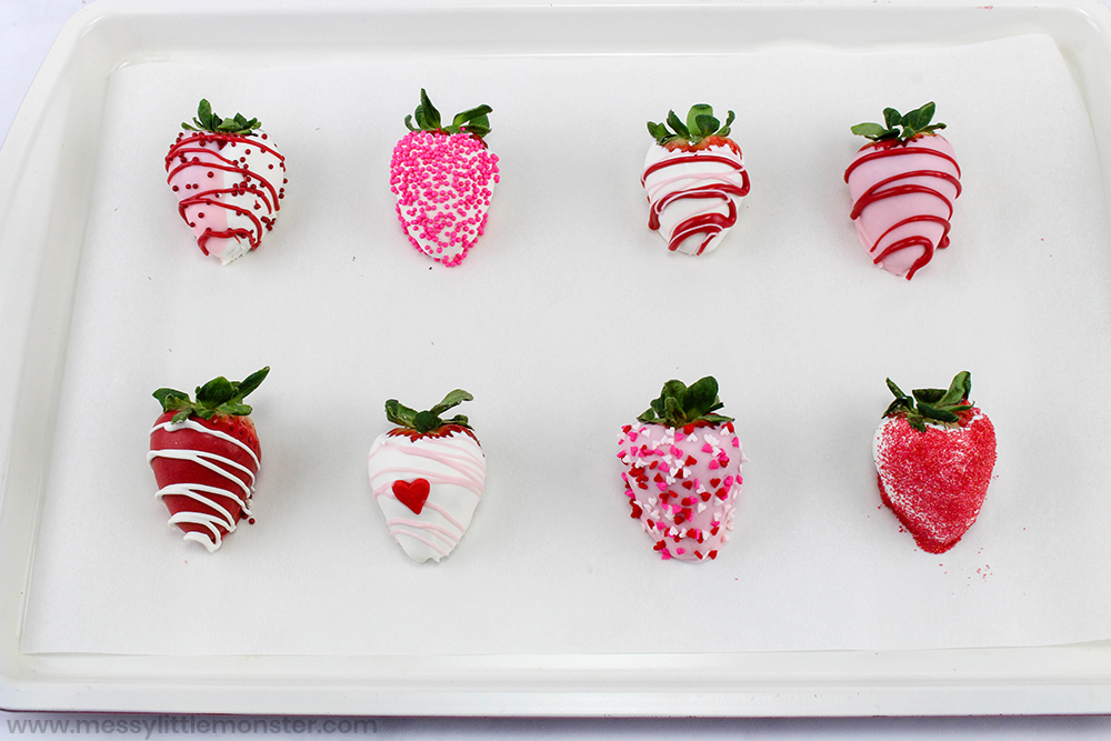Valentines Day treats - Chocolate covered strawberries.