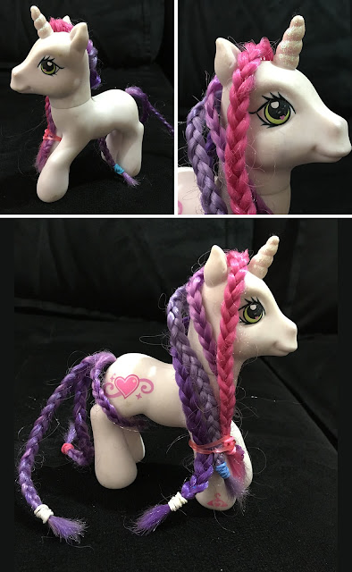 bichinho My Little Pony g3 com trancinhas para ser restaurado
