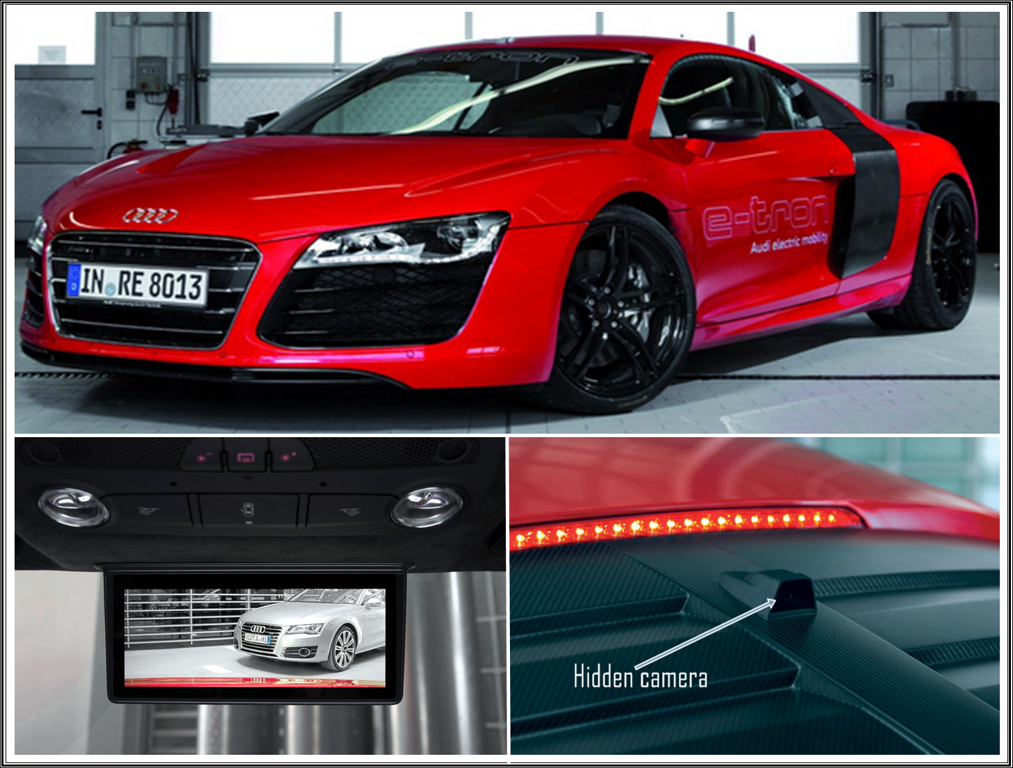 New Cars Audi R8 etron with Digital rear view mirror