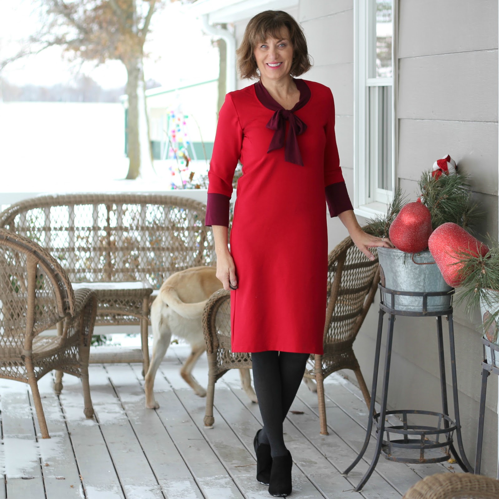 Girls in the Garden The Little Red Dress Project Holiday Challenge
