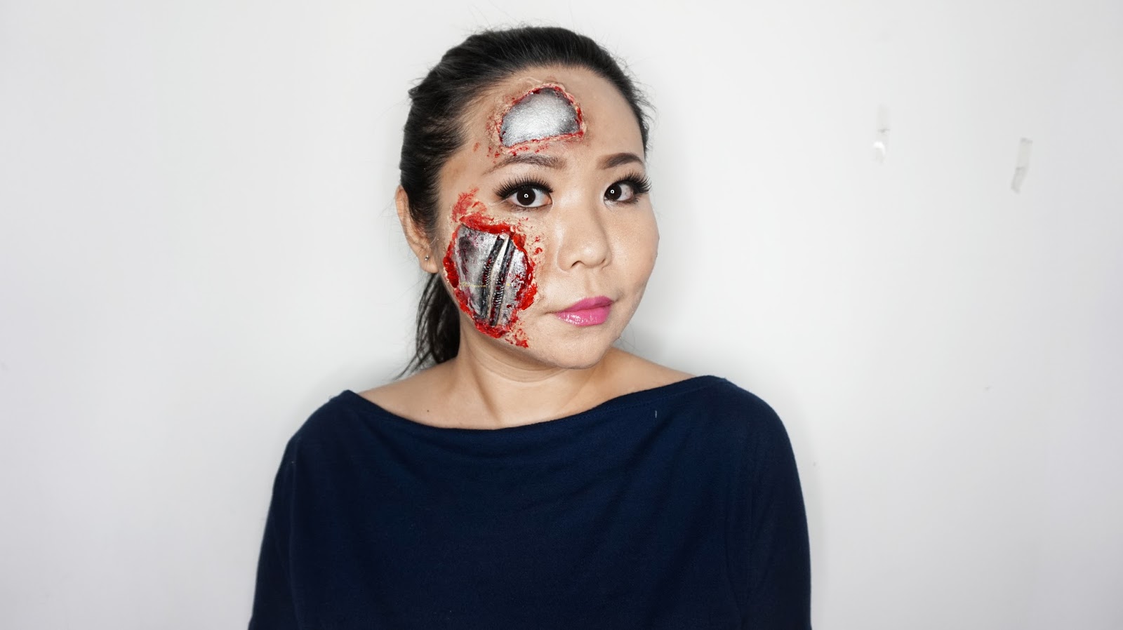 EASY HALLOWEEN INSPIRED LOOK ROBOTIC SPECIAL EFFECT AND FACE