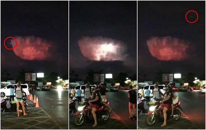 Nuvens e luzes estranhas chamam a atenção na Tailândia