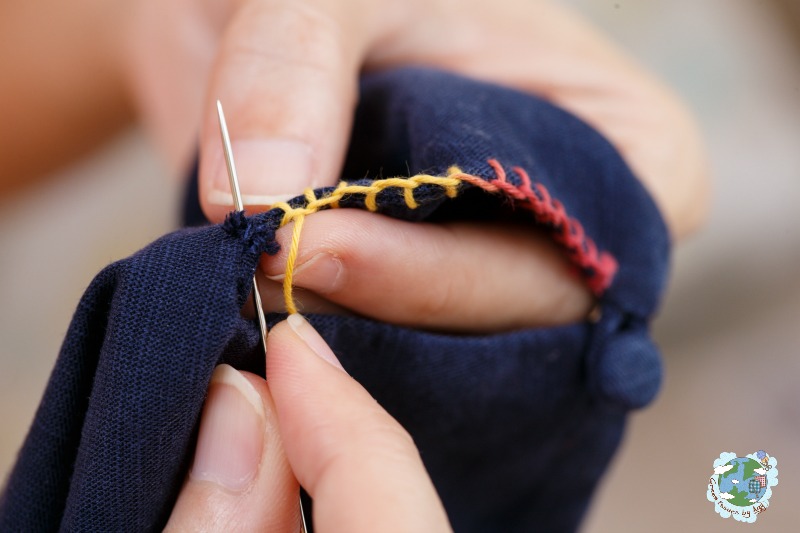 Fix it Friday Mending with a Blanket Stitch AGY TEXTILE ARTIST
