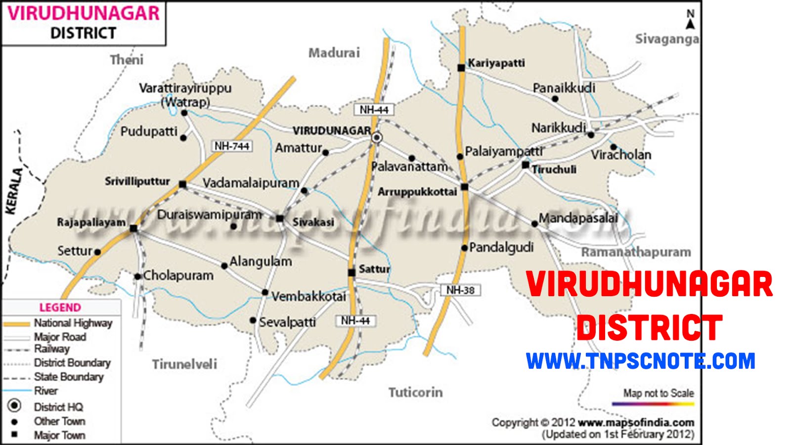 Virudhunagar District Taluk Map Virudhunagar District Information, Boundaries And History From Shankar Ias  Academy
