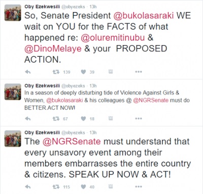 Oby Ezekwesili reacts to Melaye vs Tinubu saga