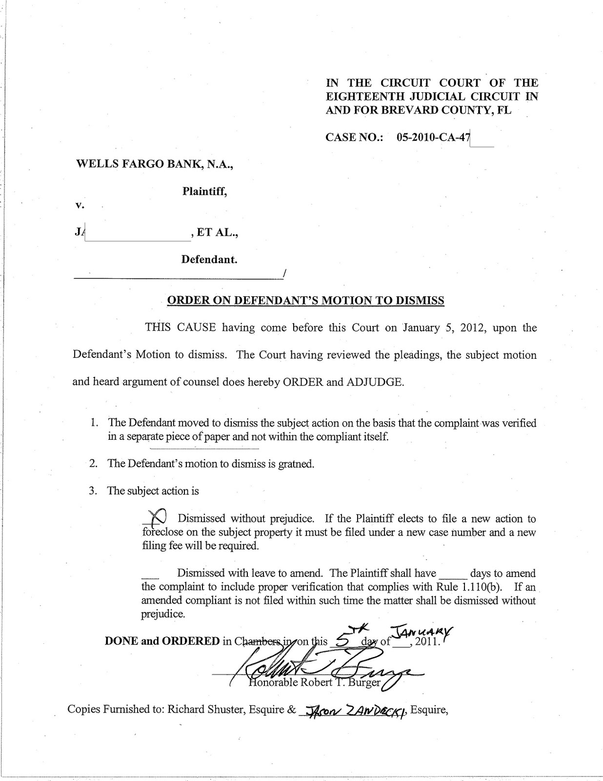 Florida Foreclosure Defense Blog 2012