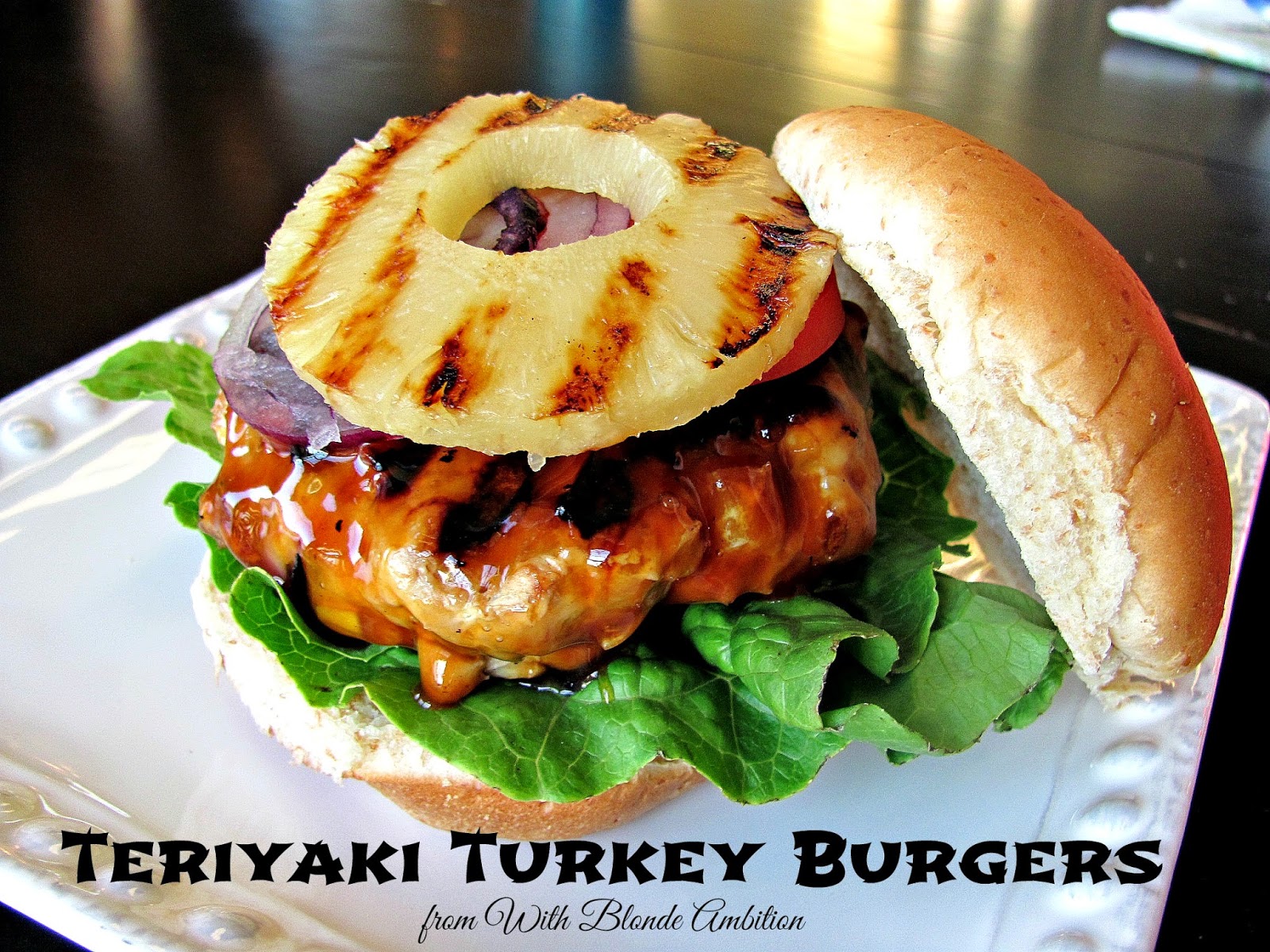With Blonde Ambition Teriyaki Turkey Burgers